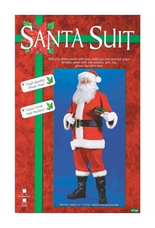 Fun World Costumes Flannel Promo Santa Suit