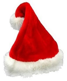 X-Large Deluxe Lined Plush Santa Hat