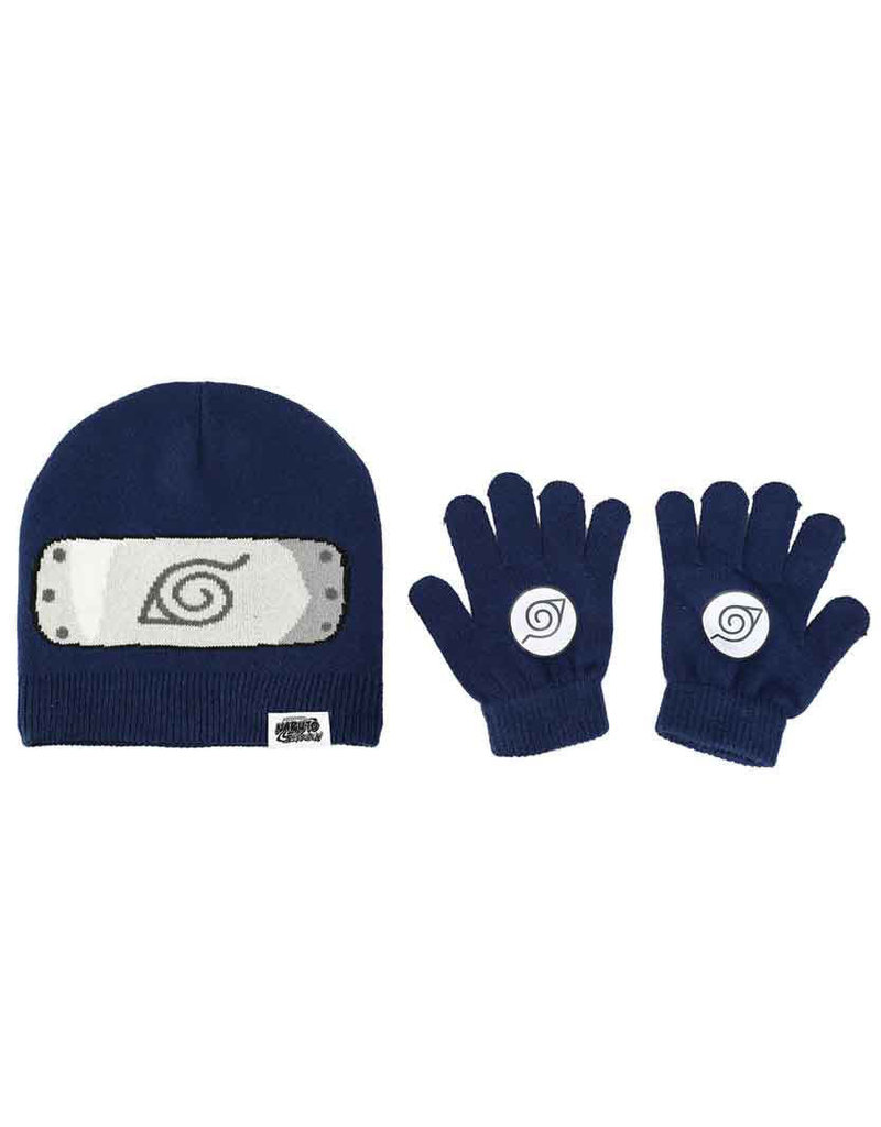 Naruto Hidden Leaf Village Youth Beanie & Gloves Combo