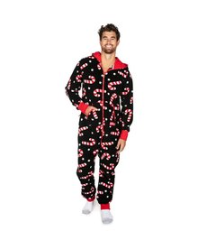 Adult Christmas Onesie Pajamas: Candy Cane Lane