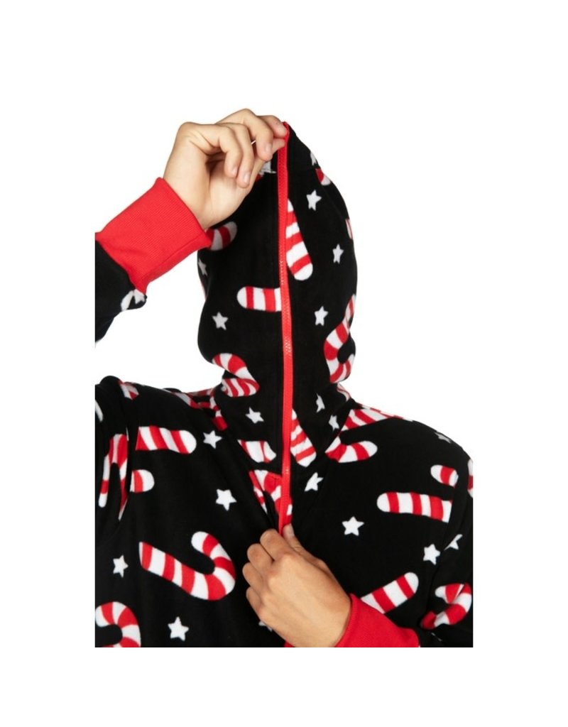 Adult Christmas Onesie Pajamas: Candy Cane Lane