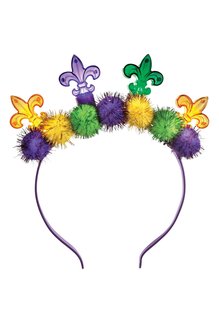 Amscan Mardi Gras Light-Up Fleur De Lis Headband