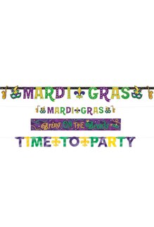 Amscan Mardi Gras Multi-Pack Letter Banner (4 Pack)
