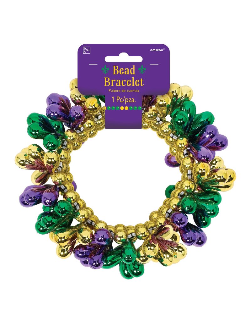 Amscan 7" Mardi Gras Bead Bracelet