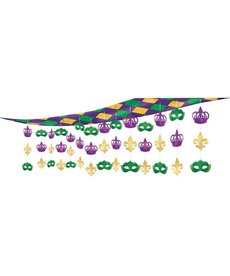 Amscan Mardi Gras Ceiling Decoration (12"x10')