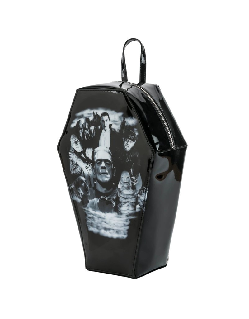 Universal Monster Collage Coffin Backpack (14"x9")