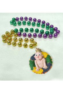 Specialty Beads - Mardi Gras King Cake Baby