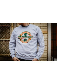 Unisex Grey Sweatshirt: My Two Favorite Saints, Saint Louis & Saint Patrick (Grey)