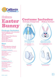 California Costumes Adult Deluxe Easter Bunny - Plus Size