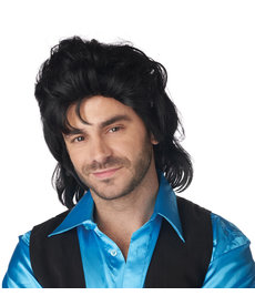 The Full House Mullet Wig - Black