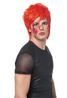 Glam Rocker Wig - Neon Orange