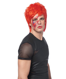 Glam Rocker Wig - Neon Orange