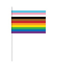 Handheld Rainbow Flag