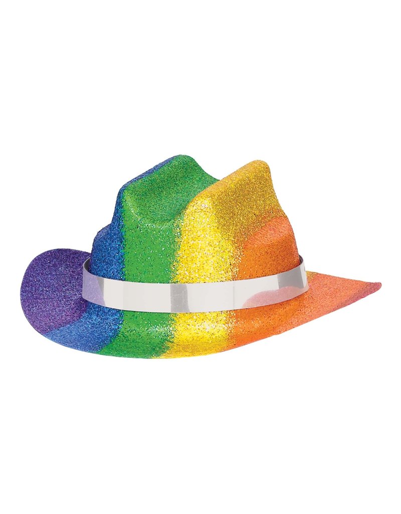 Glitter Mini Cowboy Hat - Rainbow