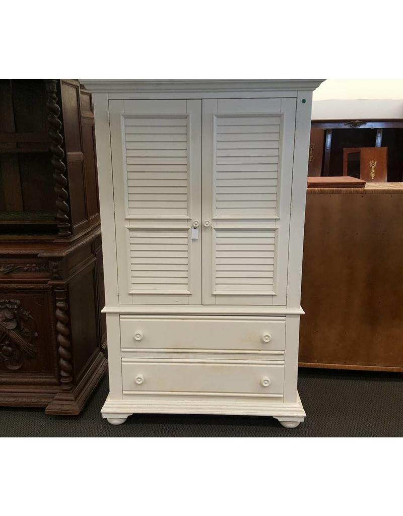 Tv Cabinet White Wood 2 Drawers 2059 Antiques Tv Cabinet White Wood 2 Drawers