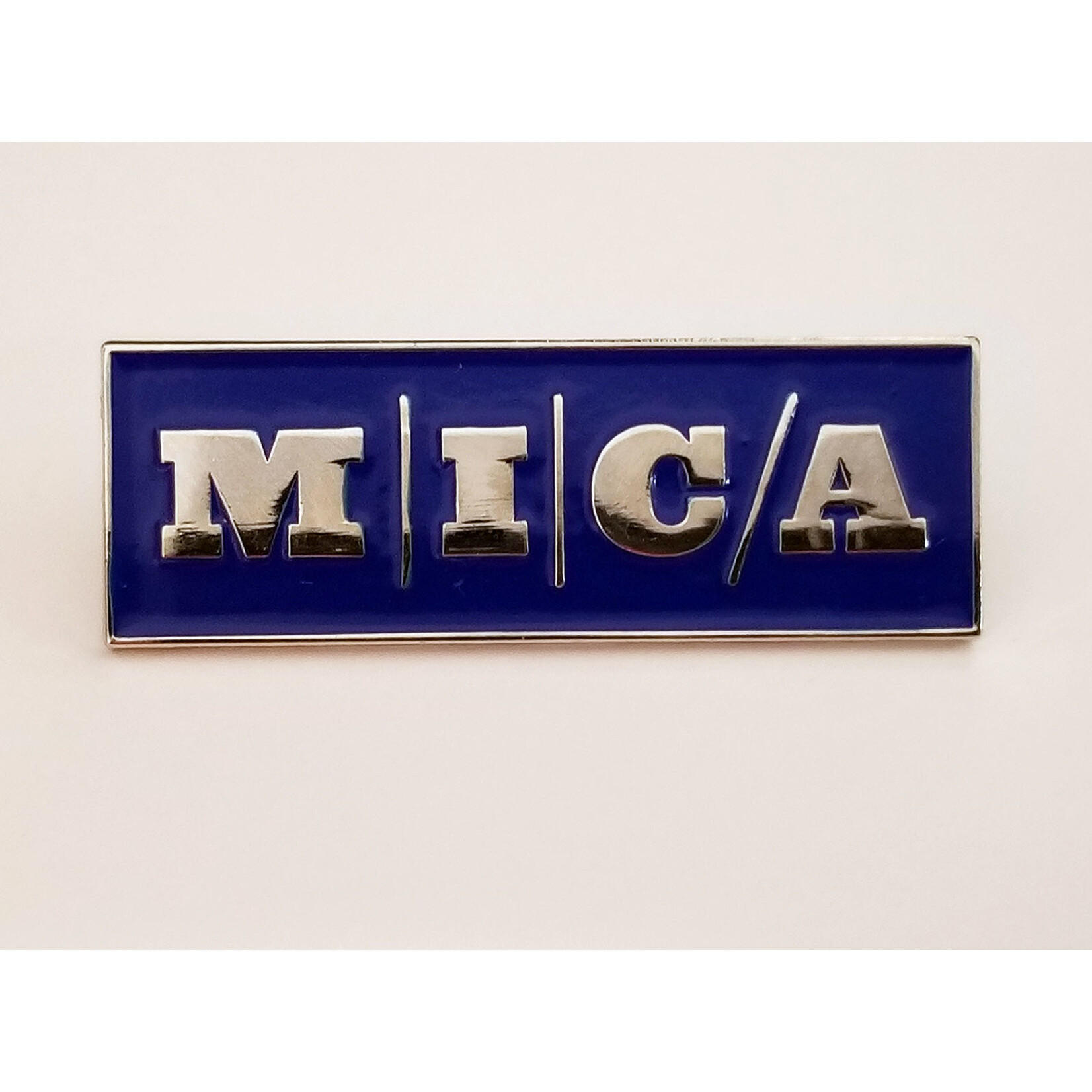MICA Enamel & Metal Pin 1.5" X .5"