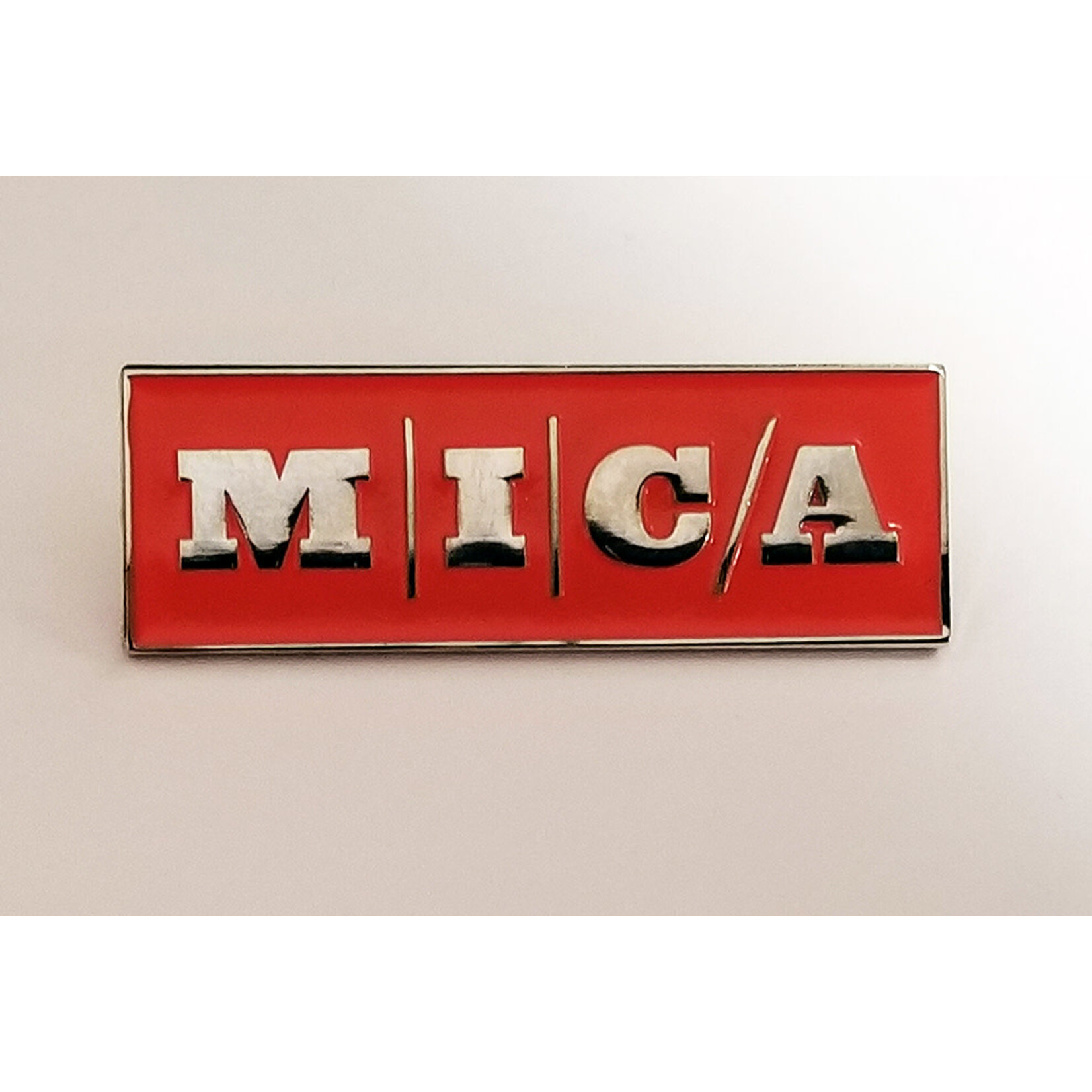 MICA Enamel & Metal Pin 1.5" X .5"