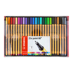 Stabilo Point 88 Pen Sets, 25-Color Wallet Set
