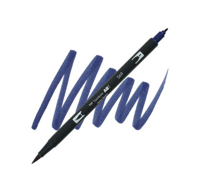 Tombow Dual Brush Pen - 565 - Deep Blue