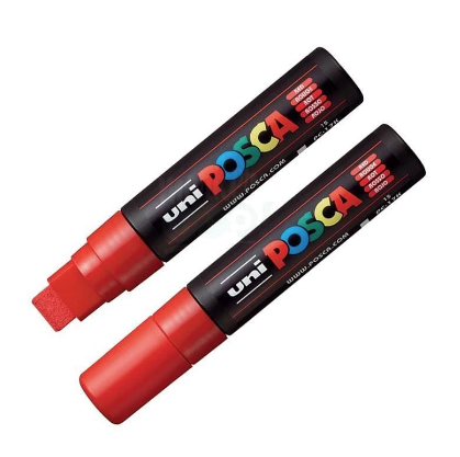 POSCA PC-17K Extra Broad Rectangular Chisel Paint Marker, Red