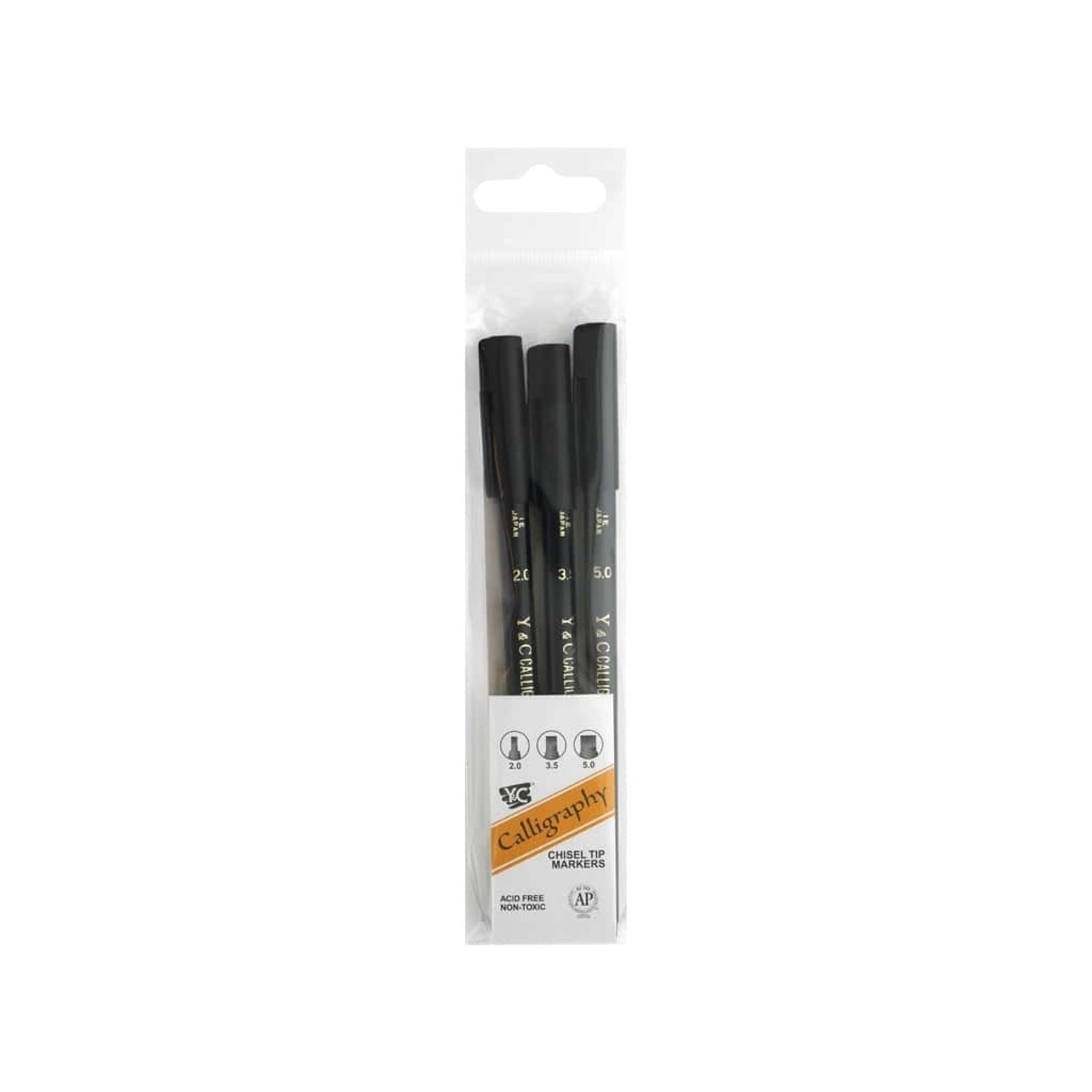 Yasutomo Y&C Calligraphy Set 3 Sizes/Black