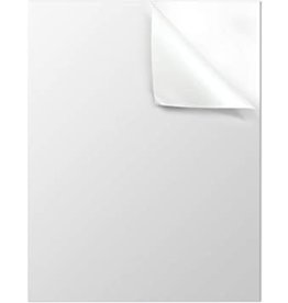 Uline Sticker Paper 8.5X11'' - Clear - Laser Only