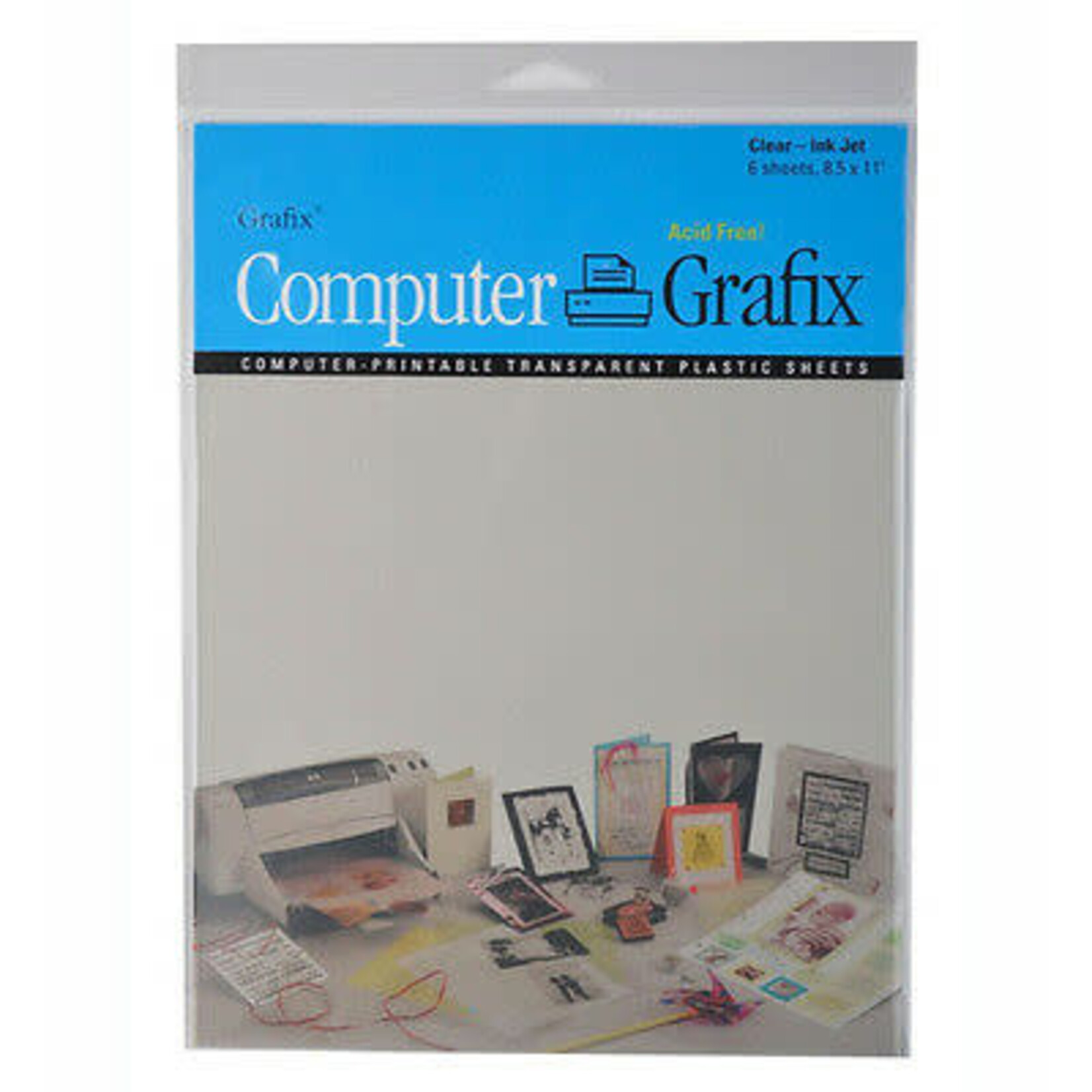 GRAFIX Clear Inkjet Film 8.5X11 6 pack