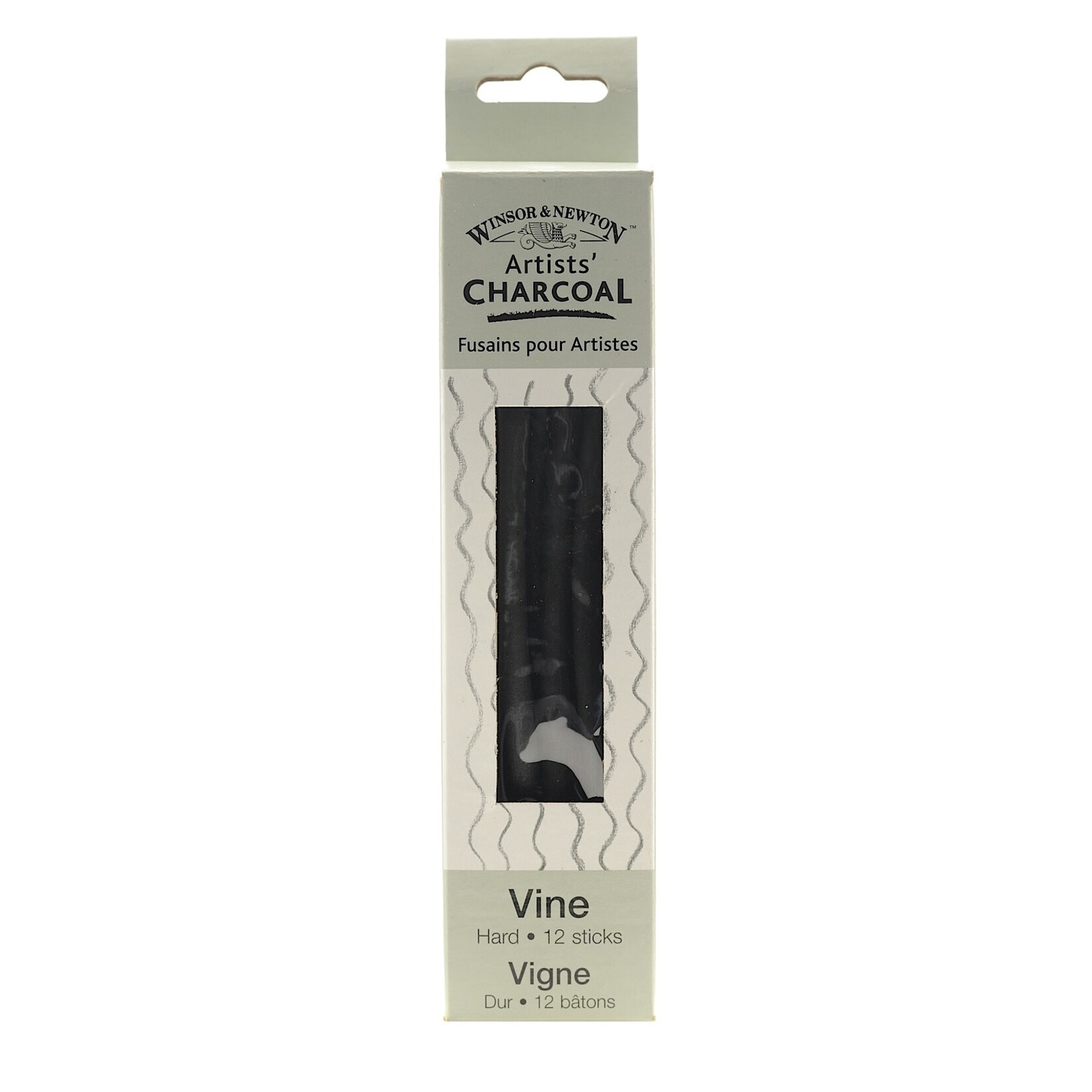 Winsor & Newton Artists' Vine Charcoal Hard - Box Of 12 Sticks