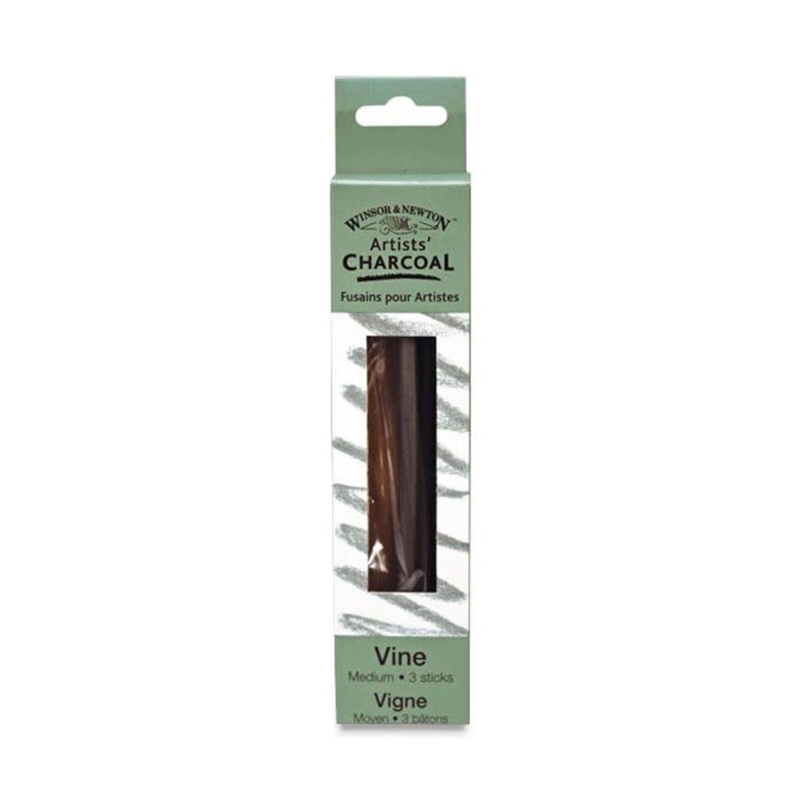 Winsor & Newton Artists' Vine Charcoal Medium - Box Of 12 Sticks