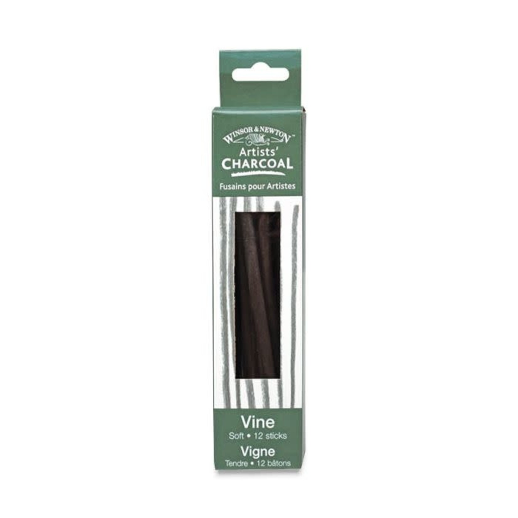 Winsor & Newton Artists' Vine Charcoal Soft - Box Of 12 Sticks