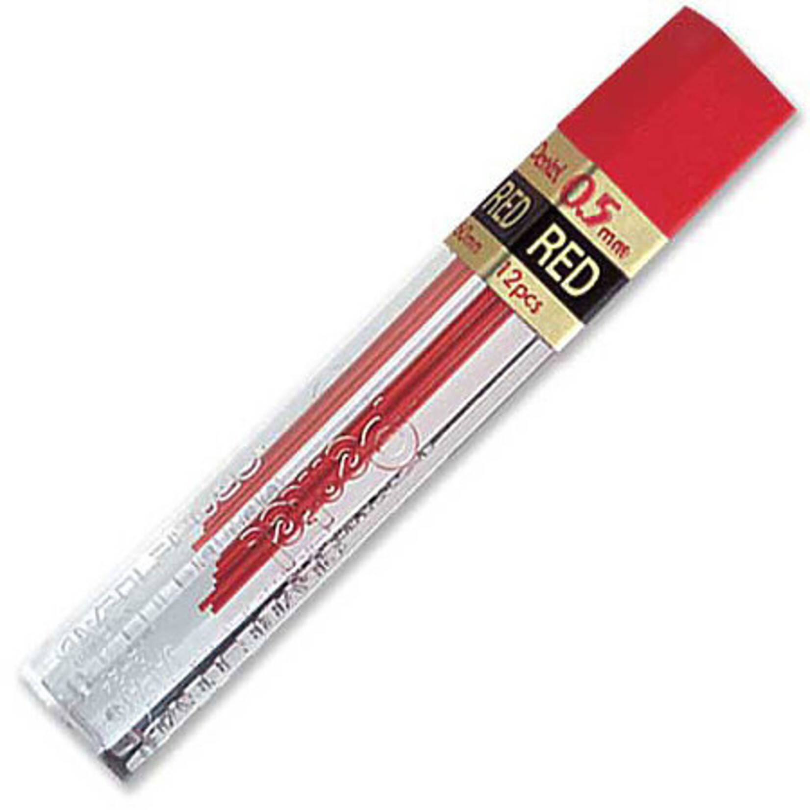 Pentel Lead Mechanical Pencil .5Mm Red (12/Tube)