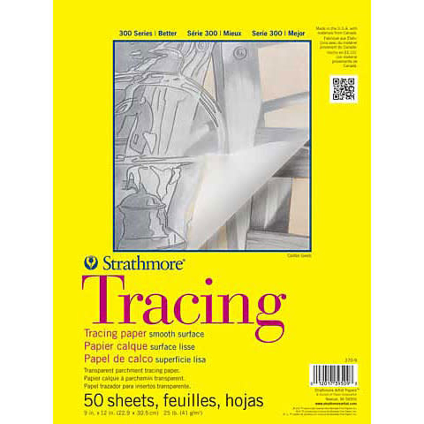 Strathmore Tracing Paper Pads 300 Series, 11'' X 14'' - 50/Sht. 25 Lb.