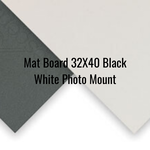 Crescent Board Mat Board 32X40 Black White Photo Mount