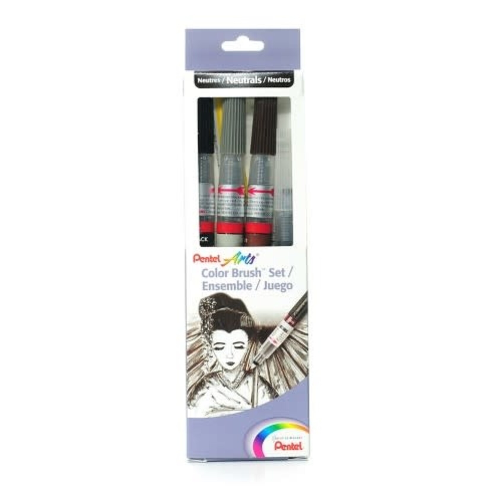 Pentel Color Brush Set Of 4/Pc