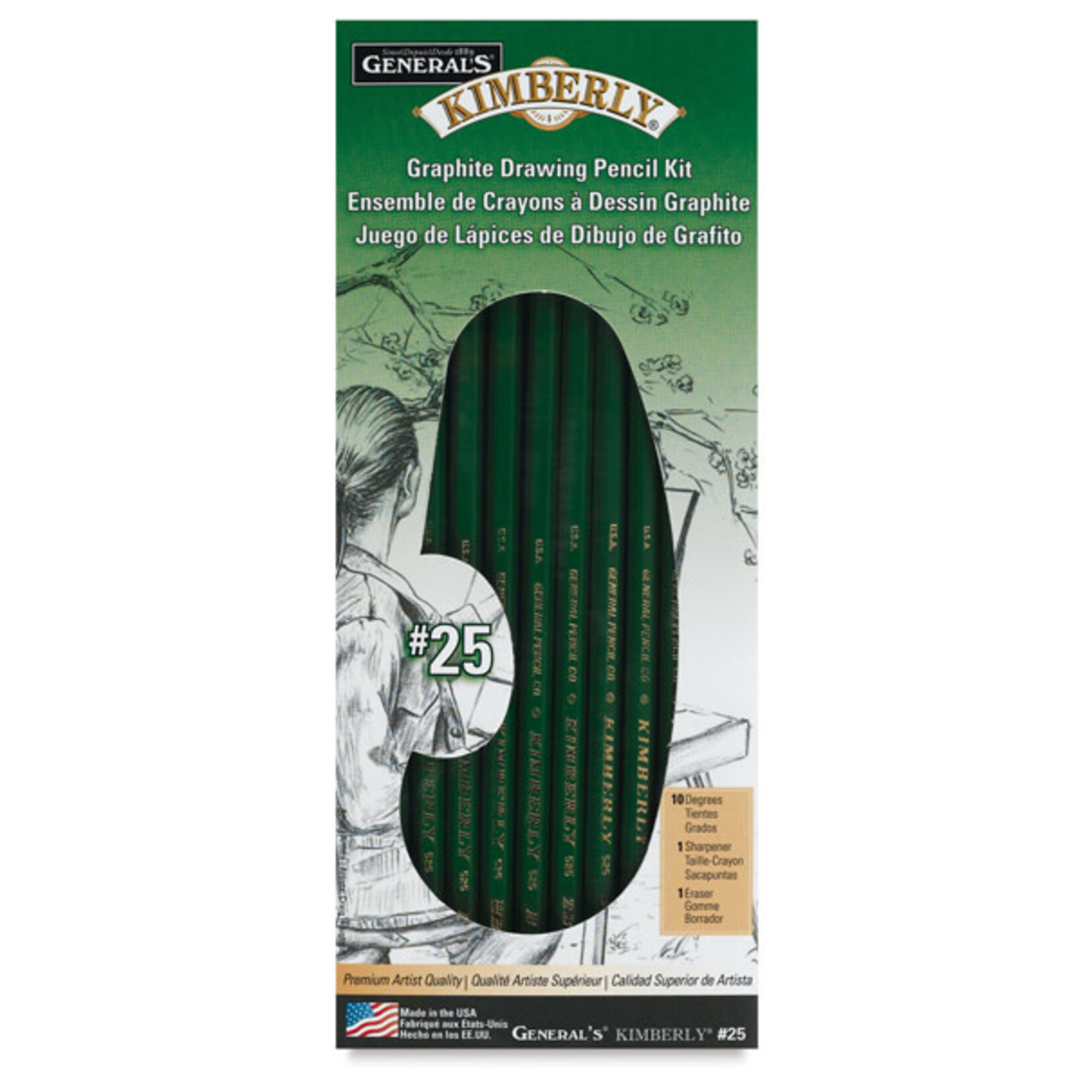 General Pencil Graphite Drawing Pencil Kit #25