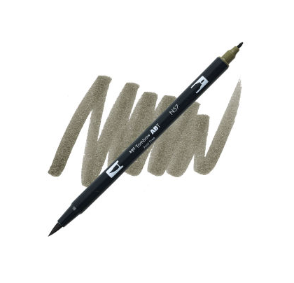 Tombow Dual Brush-Pen N57 Warm Grey 5 - MICA Store