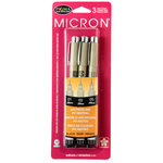 Sakura Micron Graphic Black .01  .03  .05 3PK