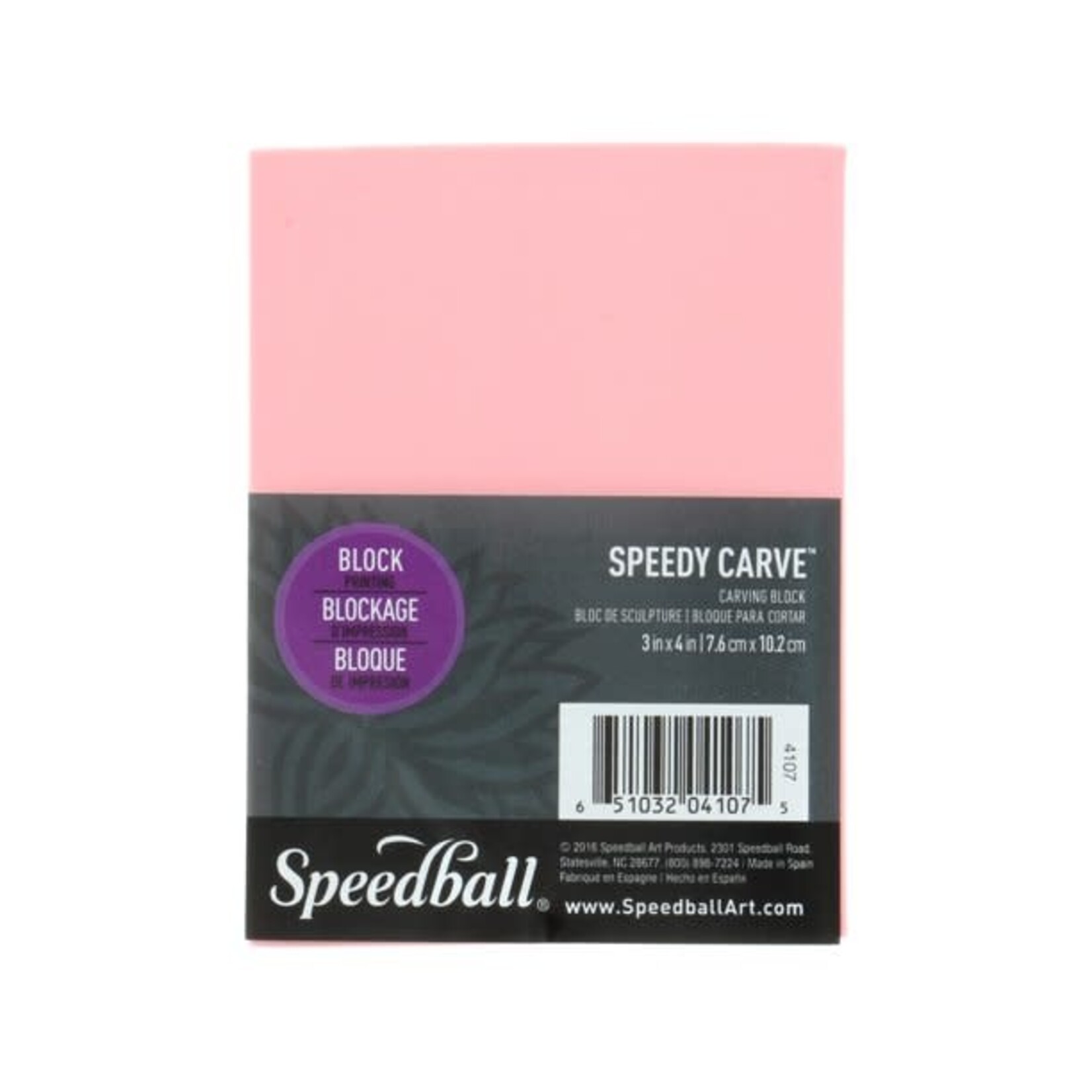 Speedball Speedycarve Block Pink 3''x4''