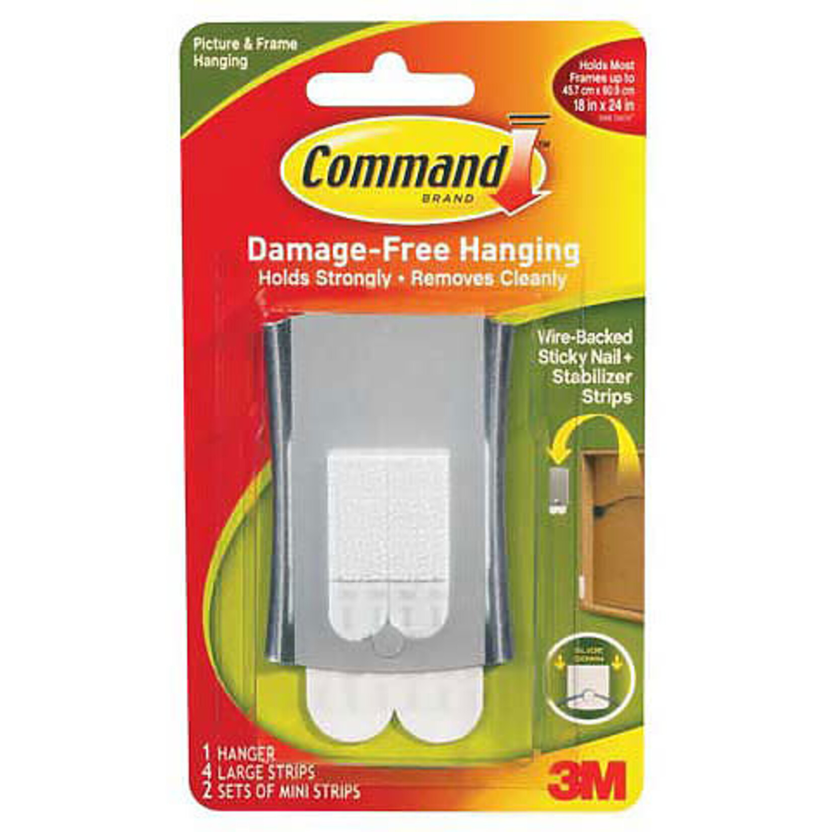 Scotch 3m 3M Command Wire-Back Sticky Nail Hanger