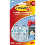 Command Command Clear Hooks with Clear Strips  Small 2 hooks