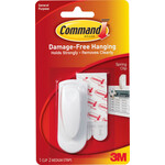 Command Command Adhesive Spring Clip - White Medium 1Pk