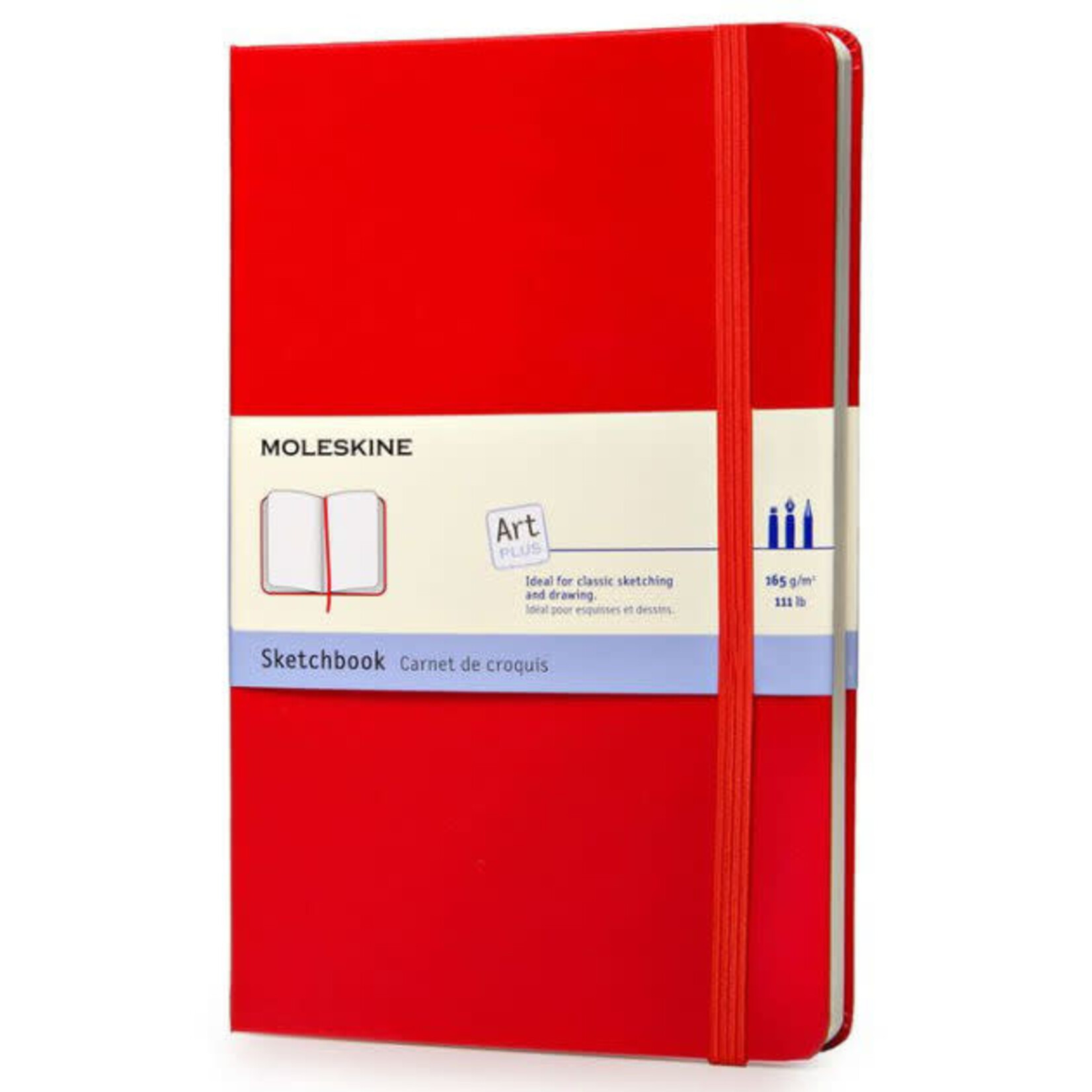 Moleskine Moleskine Art Plus Sketchbook, Large, Plain, Red, Hard Cover (5 X 8.25)