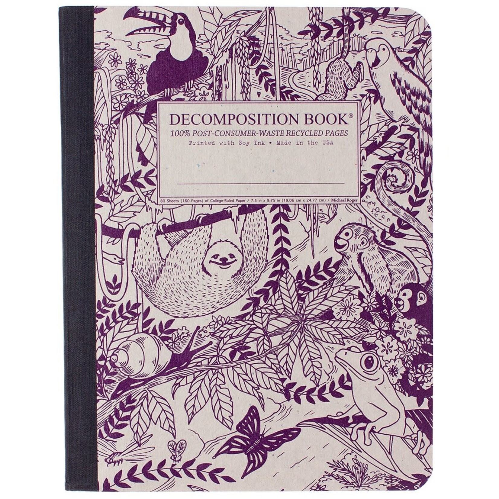 Michael Rogers Decomposition Rainforest Purple/Gray Ruled
