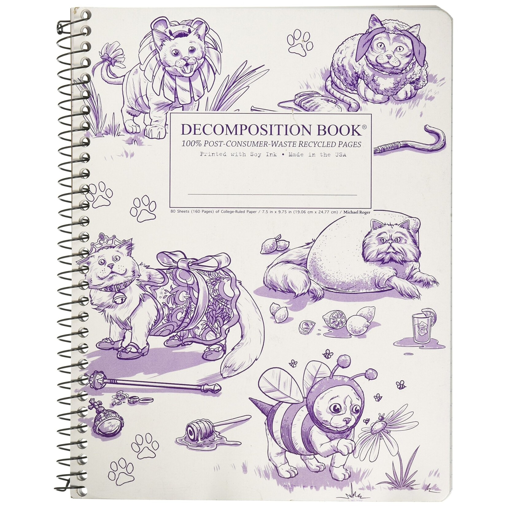 Michael Rogers Coilbound Decomposition Book | Costume Cats| Lined