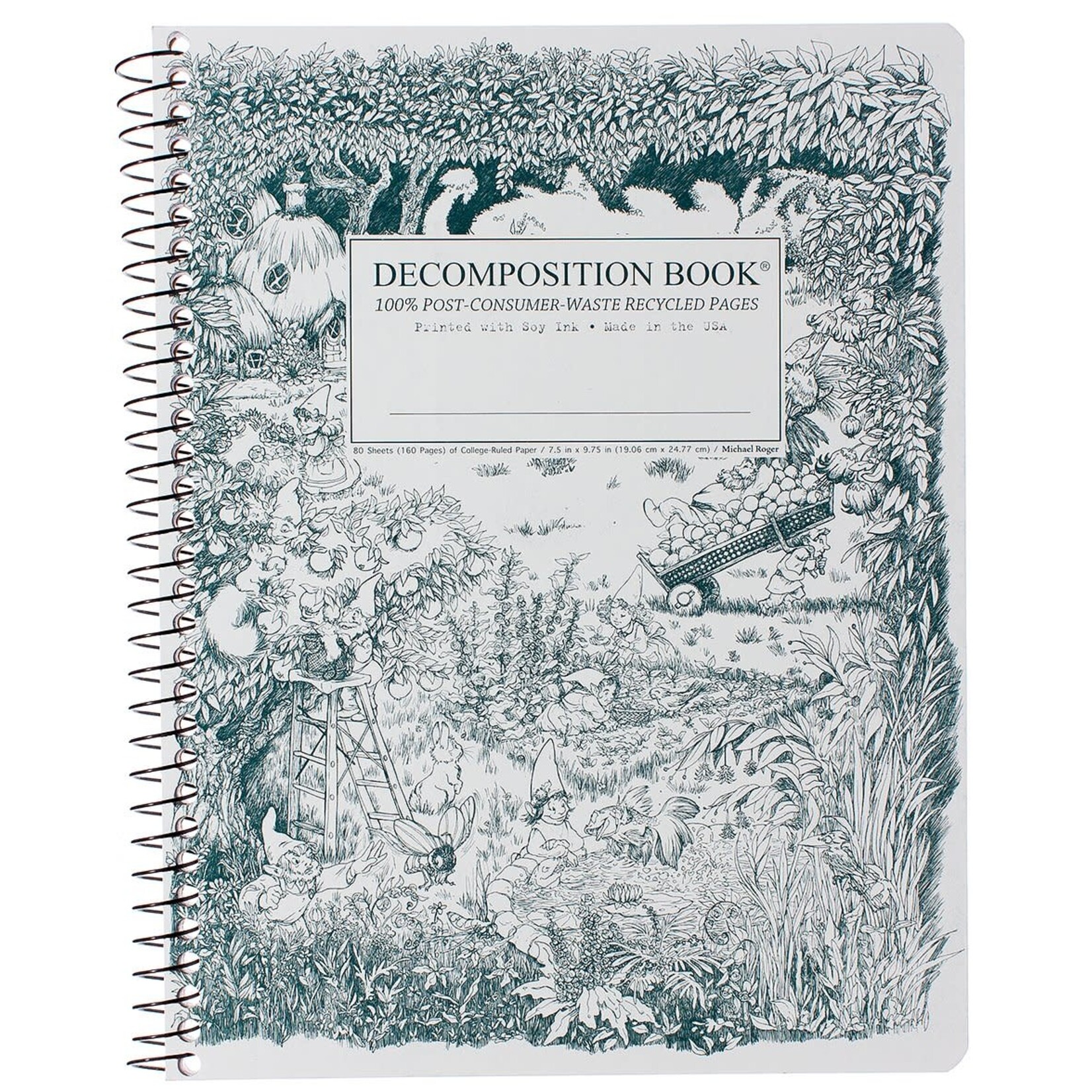 Michael Rogers Coilbound Decomposition Book | Gardening Gnomes | Lined