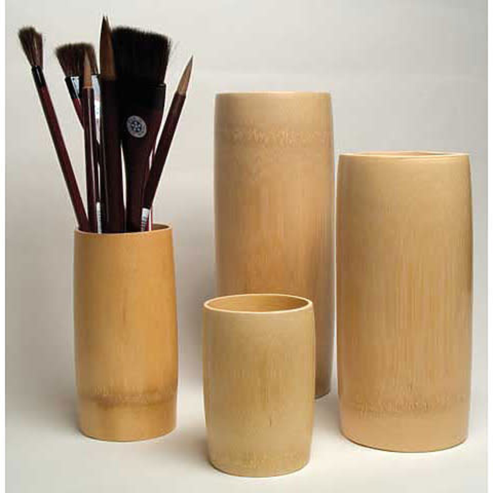 Yasutomo Bamboo Brush Vase Medium 8"