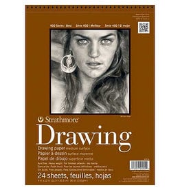 Strathmore Drawing Paper Pads 400 Series, Medium Surface, 12'' x 18''