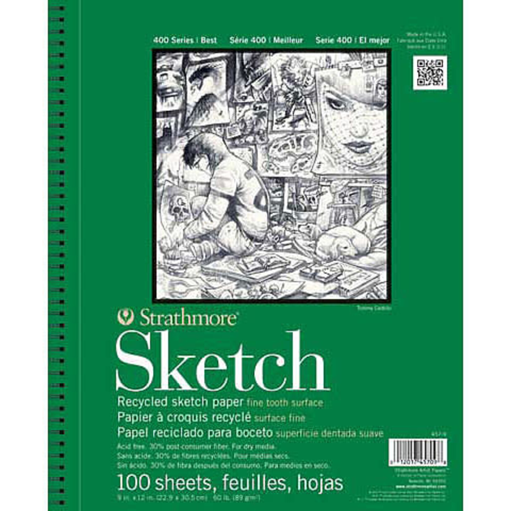 Strathmore Sketch Paper Pads 400 Series Recycled, 9'' X 12''