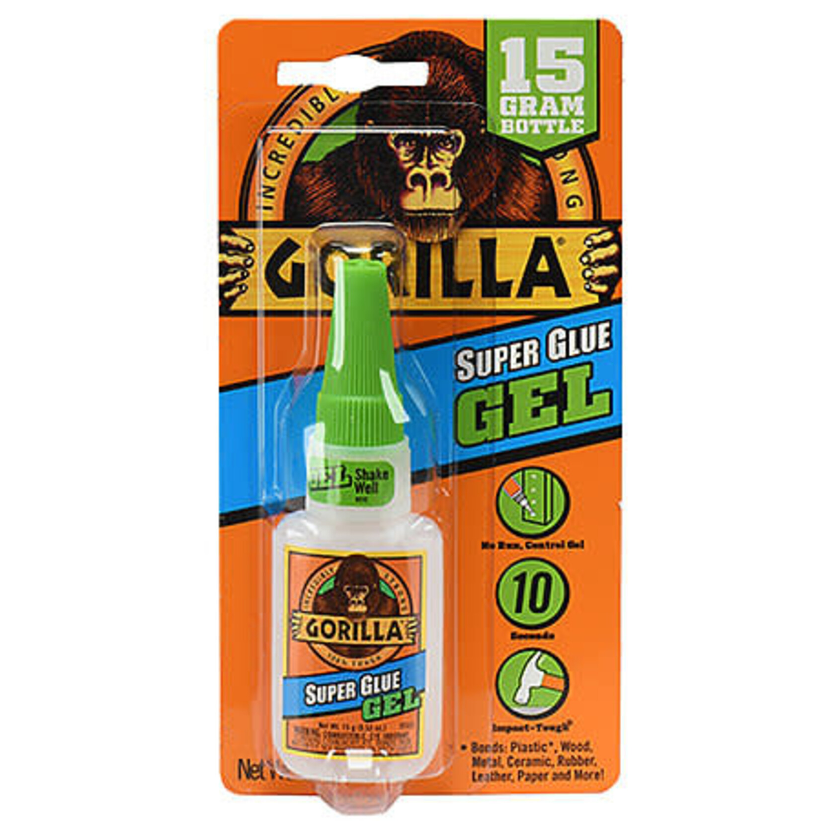 Gorilla Glue Gorilla Super Glue Gel, 15G Bottle