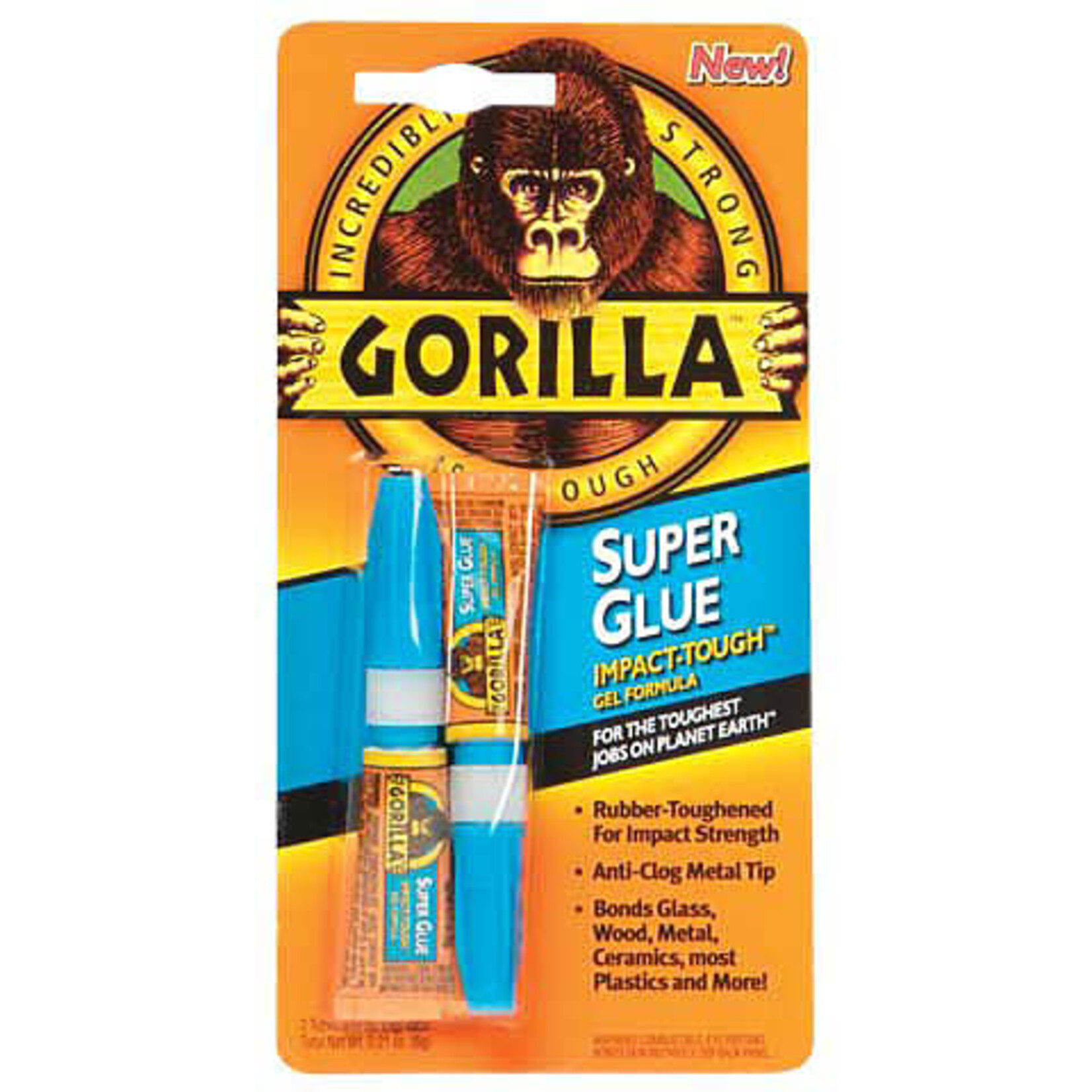 Gorilla Glue Gorilla Super Glue, .11 Oz. Tubes, 2/Pkg.